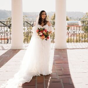 Jenny Yoo Madeline Corset A-Line Strapless Lace Wedding Gown